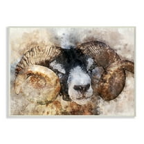 Stupell Industries Big Horned Ram Abstract Dreamlike Portrait Wall Plaque by Ziwei Li