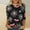 015 Black, variant on Oplxuo Halloween Shirts for Women Crew Neck 3/4 Sleeve Bat Pumpkin Graphics Print Tees Casual Loose Fit Plus Size Blouses