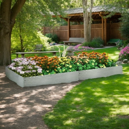 GVN Garden Bed Planter, Raised Garden Bed,6-Pack 20 FT Galvanized Metal Landscape Edging for Lawn Yard