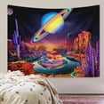 thumbnail image 2 of Tapiz para colgar en la pared Galaxy Planet Trippy Cosmic Desert, 2 of 3