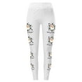 thumbnail image 4 of Fiaer Merry Christmas Leggings for Women Santa Snowflake Graphic Plus Size Pants High Waisted Cozy Pink Tight Trousers White XL, 4 of 5