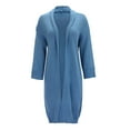 thumbnail image 4 of Hassda Clearance Knit Cardigan Sweaters Cardigan Sweaters for Women Plus Size Women's Autumn Winter Solid Color Long Oversized Loose Knit Sweater Cardigan S-3XL, 4 of 9