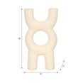 thumbnail image 4 of Decorative Object Ceramic Ceramic Sculptural Modern Glam Design Home Office Bedroom Living Room Decor - 15" Ivory & Tan, 4 of 11