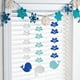 thumbnail image 4 of Burbuja de ballena azul brillante, decoraciones de fiesta de burbujas de océano y playa de verano para niñas y niños, decoraciones de serpentinas colgantes de cumpleaños, 4 of 7