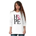 thumbnail image 3 of Hope Pink Ribbon Breast Cancer BCA Women's Long Sleeve T Shirt Brisco Brands L, 3 of 6