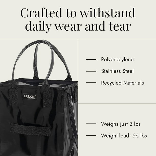 DUPULEE Reusable Grocery Bag On Wheels - Large Rolling Shopping Trolley, Holds 66 Lbs, Foldable