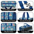 thumbnail image 3 of Teacher Tote Bag,Pioneer Flower Floral Print Pattern Teacher Utility Tote Bag,Large Work Tote Bags for Women with Multiple Pockets,Top Zipper Closure,13.8x10.6x6.7 Inch, 3 of 5