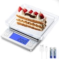 thumbnail image 1 of Kitchen Food Scale, Rechargeable Scale for Food Ounces and Grams, High Precision Digital Scale Used for Baking, Coffee Making, with LCD Display and 2 Trays, 1 of 7