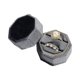 thumbnail image 1 of Caja de anillos de terciopelo octágono: soporte de exhibición de doble anillo vintage magnífico de primera calidad con tapa desmontable para propuesta, compromiso, boda, ceremonia, 1 of 3