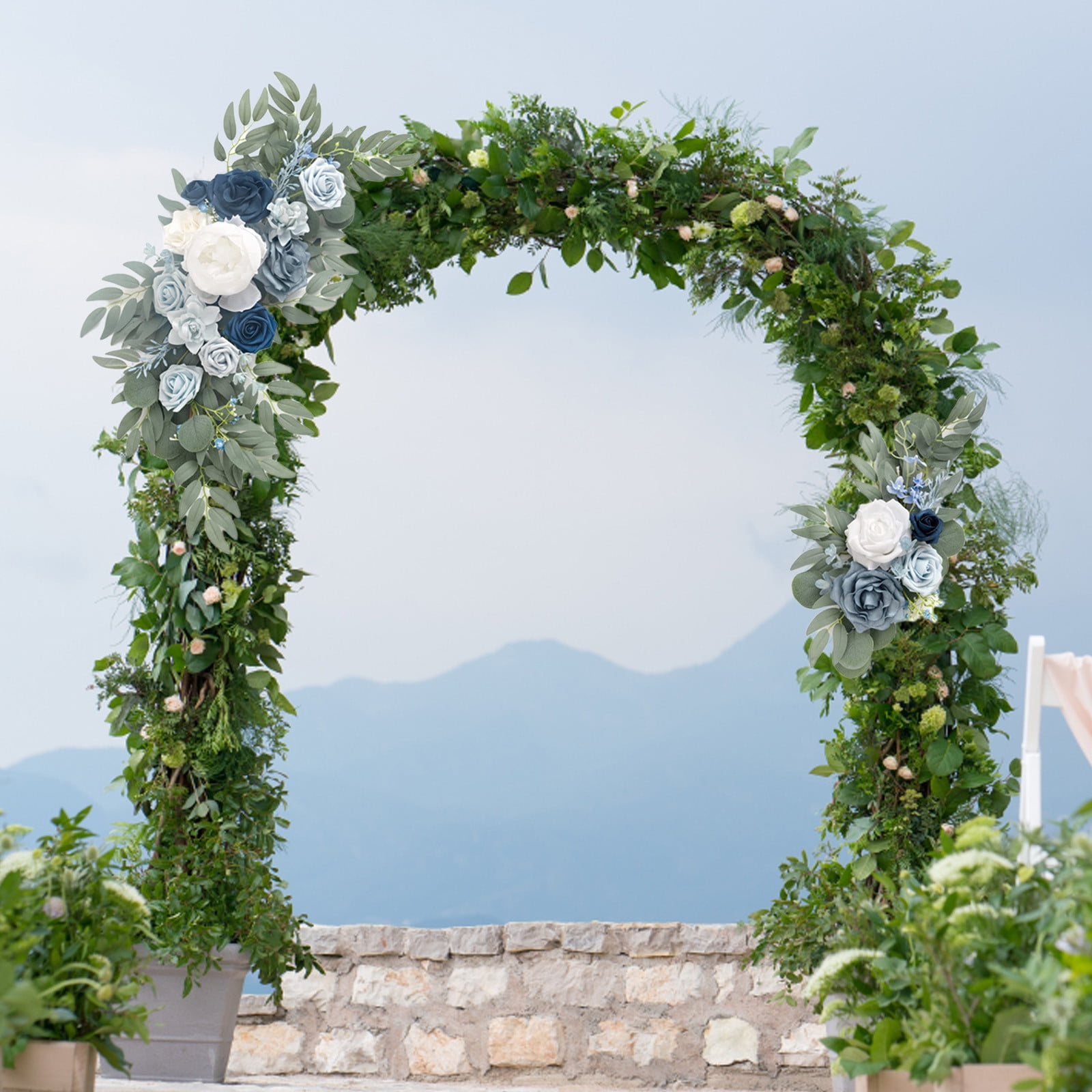 Roiihwy Artificial Flowers for Outdoor 19.68X9.84X3.14 Inches, Artificial Plants & Flowers Be Suited to Banquet, Party, Reception Entrance Wedding Arch and Background Decoration
