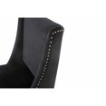 thumbnail image 3 of Fabric Upholstered Dining Chair with Nailhead Trims, Black and Gold- Saltoro Sherpi, 3 of 6