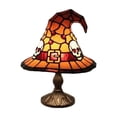 thumbnail image 2 of Witch Hat Lamp, Halloween Decorations Gifts,Stained Glass Like Vintage Witchy Halloween Night Lights, Goth Table Lamps for Night Stands, Bedroom, Living Room, Office, 2 of 12