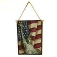thumbnail image 1 of 2 Pcs Wooden Pendant Ornament Rectangle Wood Board Wall Hanging Rope Blank Sign Crafts, 1 of 7
