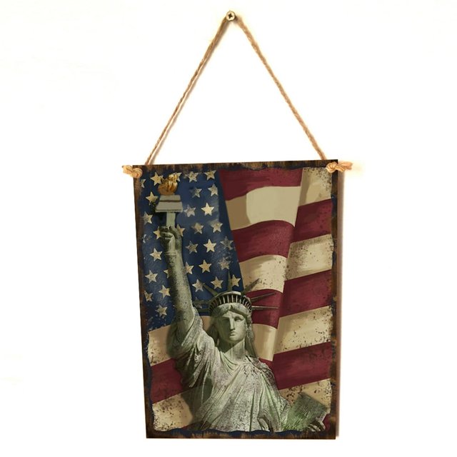 2 Pcs Wooden Pendant Ornament Rectangle Wood Board Wall Hanging Rope Blank Sign Crafts