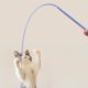 thumbnail image 2 of Teaser para gatos, varita de juguete para gatos con forma de cola de ratón de silicona, juguetes interactivos para gatos de interior, lindos juguetes para gatos de 77cm para relajarse, 2 of 5