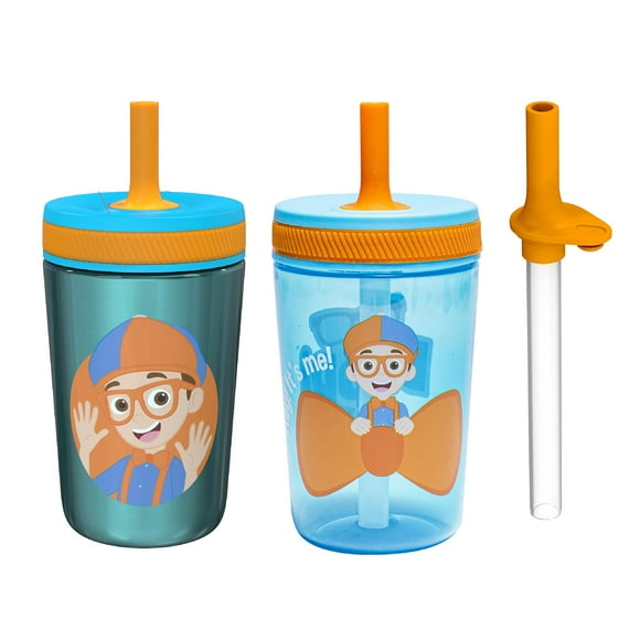Vaso para sorber Zak Designs Blippi Kelso, 350 ml, acero inoxidable