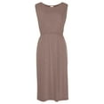 thumbnail image 4 of LASCANA Women's Sleeveless Elastic Waist Dress Accent Stitching, 4 of 5