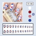 thumbnail image 3 of Uxgjfwu 24Pcs 4th Of July Press On Nails, Patriotic Flag Fake Nails, Short False Nails With Glue, Independence Day Decorative Nail Art Kit, 3 of 9