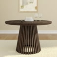 thumbnail image 2 of Plank+Beam 48" Lido Round Dining Table, Solid Wood Minimalist Kitchen Table for 4, Walnut, 2 of 9