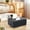 Black, variant on Leather Remote Control Holder and Tissue Box Organizer Storage Caddy for Living Room Bedside Table
