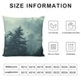 thumbnail image 6 of Nawypu Foggy Forest Body Pillow Cover Green Fog Misty Fir Hipster Vintage Nature Parks Pine Mist Wood Cloud Tree Long Pillow Case Protector with Zipper Soft Pillow Cases Covers for Bed,Couch,Set of 2, 6 of 6