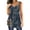 Navy, variant on Raeneomay Tank Tops for Women Women Summer Tops Casual Button Pleated Crewneck Printed Sleeveless Tunic T-Shirt Loose Blouse Tee