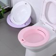 thumbnail image 1 of OULII Bain Assis Toilette Plastique Blanc pour Femmes Lot de 1, 1 of 8