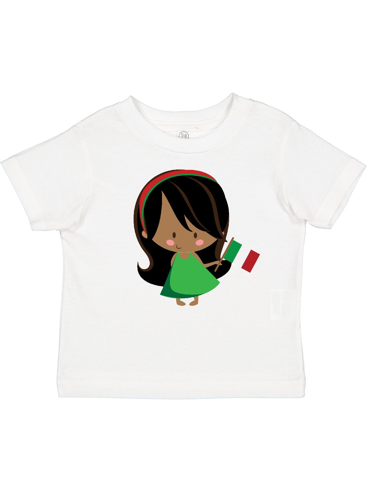 Short Sleeve Mexico Flag Dog Paw T-Shirts for Kids Kawaii Tunic Tops with Falbala 2-6T