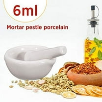 6ml Porcelain Pepper Mill Mortar Pestle Pugging Pot Garlic Spice Grinder Pharmacy Herbs Bowl Mill Crusher DIY Kitchen Gadget Set ﻿