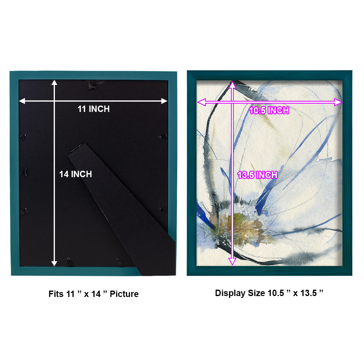 Cobalt & Paynes Petals II - Framed Print w/glass - Ocean Blue