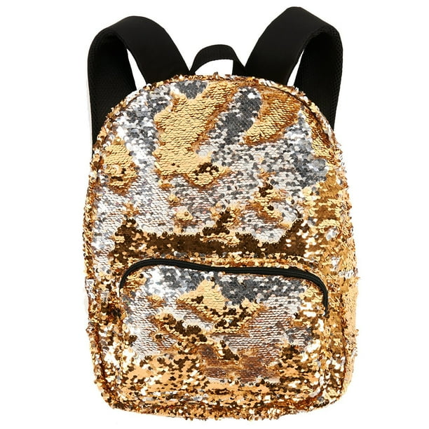 BuySeasons Gold & Silver Sequin Backpack