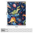 thumbnail image 4 of JEUXUS  Dinosaur Blanket for Boys and Girls, Soft Cozy Cute Dinosaur Blanket for Kids Teens, Fluffy Throw Blanket for Sofa Toddler Bed, Navy Blue, 4 of 6