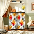 thumbnail image 6 of 4 Drawer Vertical Storage Dresser Abstract fall bright autumn colors Watercolor falling with Wood Top Fabric Pull Drawers, 6 of 8