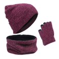 thumbnail image 2 of 1 juego/3 piezas de gorro de invierno, bufanda, guantes para hombres y mujeres, 2 of 5