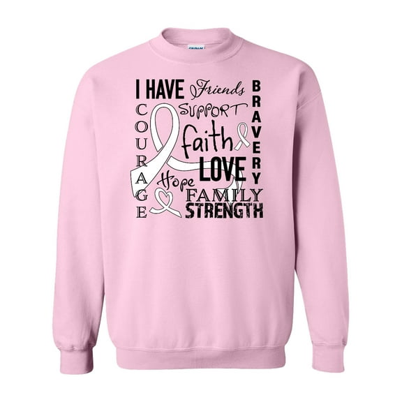 Inktastic I Have... Inspirational Words for Those Battling Lung Cancer Adult Sweatshirt