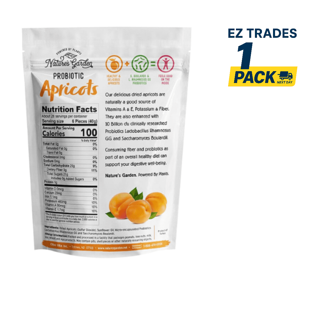 Nature's Garden Probiotic Apricots, 40 oz - Probiotic Apricots, Dried Fruit, Healthy Snack, 40 oz Bag