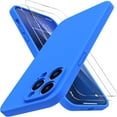 thumbnail image 1 of Designed for  14 Pro Max Case  with 2 Pack Screen Protectors [Upgraded Enhanced Camera Protection] Shockproof Liquid Silicone Case with Microfiber Lining 6.7 inch(Chocolate), 1 of 16