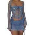 thumbnail image 2 of Soutien-gorge Cardigan Mini Jupe Dos Nu Découpé Clubwear Vêtements, 2 of 8