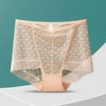 thumbnail image 2 of Zpanxa Womens Underwear, Period Underwear for Women, Panties for Women, Plus Size High Waist Lace Ultra-Thin Breathable Mesh Butt Lifting and Control Panties Beige A L, 2 of 3