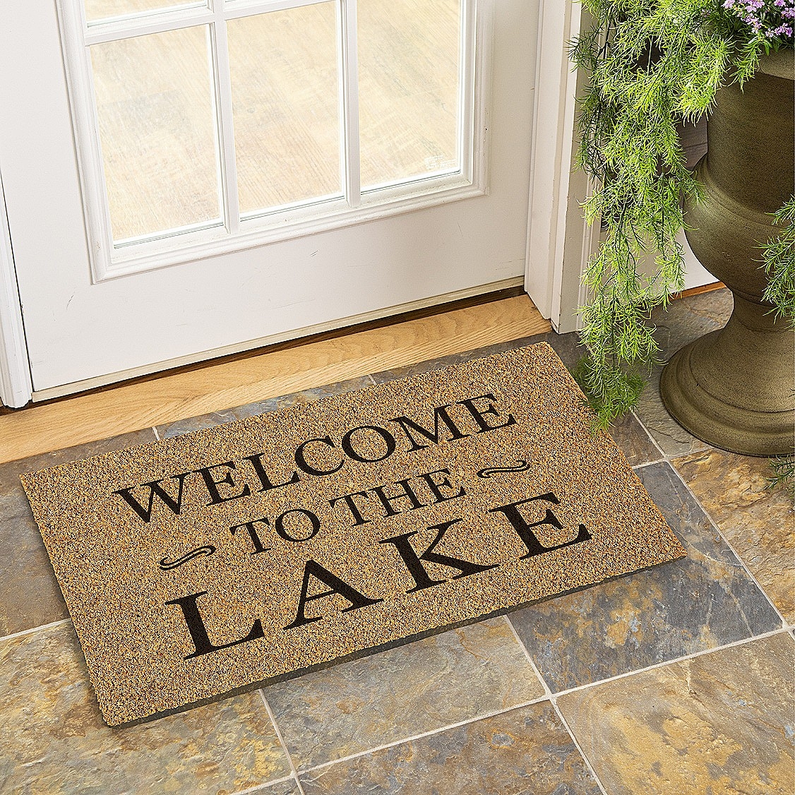 Evergreen 16 x 28 Inches Home is Where You Haunt It Door Mat | Non-Slip  Rubber Backing | Dirt catching Natural Coir | Indoor and Outdoor Home Decor