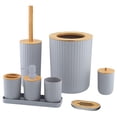 thumbnail image 2 of Juego de accesorios de baño 7 uds Soledad Escobillero gris, 2 of 7