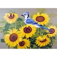 thumbnail image 1 of Kits de pintura de diamantes (DB3349) Pájaro en girasol Imagen cuadrada Artesanía 50x70cm Hugtrwg Para estrenar, 1 of 1