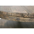 thumbnail image 5 of Furniture of America Joss Rustic Wood Round Tufted Coffee Table in Antique Oak, 5 of 5