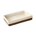 thumbnail image 3 of Canasta tejida Cesta de almacenamiento hecha a mano Lineo de tela Rectangular Organizador Bin Desktop Sundries Organizador para el desayuno dormitorio café l, 3 of 9