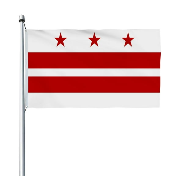 Aihccy Washington DC State Flag with Brass Grommets Size - 3x5Ft