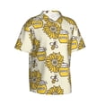 thumbnail image 2 of Bixox Men's Hawaiian Shirts Men's Cartoon Honey Pot Bee Sunflower Print Short-Sleeve Shirt-XX-Large, 2 of 8
