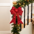 thumbnail image 2 of Northlight LED Lighted Tinsel Bow Christmas Decoration - 18"  - Warm White, 2 of 8
