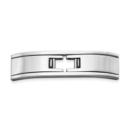 FB Jewels Stainless Steel Flat Hinge Butterfly Clasp 4x10x39mm
