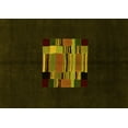 thumbnail image 1 of Ahgly Company Indoor Rectangle Abstract Yellow Modern Area Rugs, 2' x 5', 1 of 4