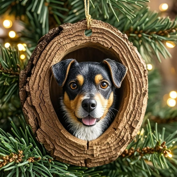 Animal Christmas Ornament, Forest Animal Christmas Decorations for Tree, Christmas Tree Animal Pattern 2D Acrylic Ornament,Christmas Hanging Ornaments for Animal Lovers Gift